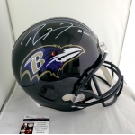 Ray Lewis signed Batlimore Ravens Full size replica Football Helmet JSA Authenticated